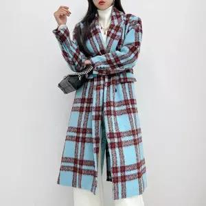 [금찌]금찌 소다 체크 롱 코트 JK7615