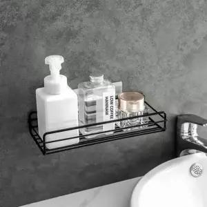 블랙 화이트 철제 인테리어 욕실 주방 선반 주방선반 부착식선반 미니선반 다용도선반