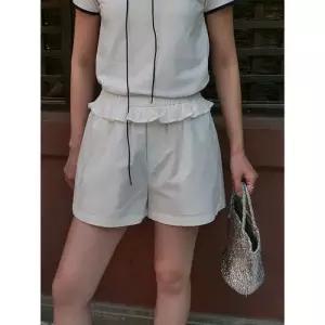 M2 원피스 치마 여성용 청 데님 빈티지 여름 반팔 A라인 슬림핏 JEN2