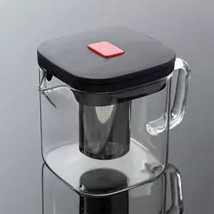 비타리토 NM55SA79 원터치버튼 내열유리 티포트 600ml