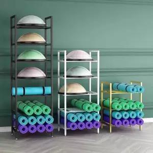 하프볼 수납 선반 필라테스 보수 볼 짐볼 거치대 정리대 블랙 3단