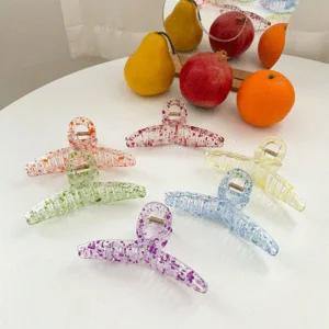 여자 데일리 상큼 발랄 크로스 꼬임 헤어 집게핀