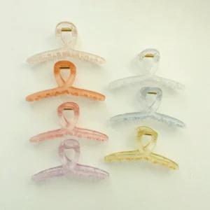 여자 투명 꼬임 베이직 데일리 헤어 집게핀