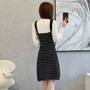 마르소 스커트 원피스 니트 투피스 여리여리하게 스몰룩 휴가 여성니트스커트 허리 여리여리한 UNO3