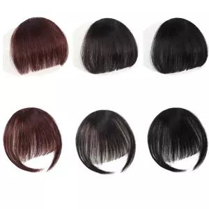 소녀풍 앞머리 피스가발 인조 헤어 고정핀 인조모가발