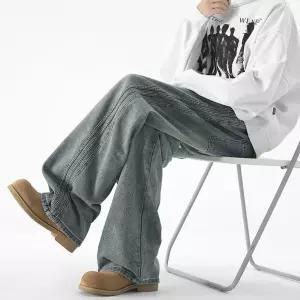 팬츠 옆라인 허리스트링 일자핏 올밴딩 루즈핏 와이드 남자바지 이어링 면린넨 면바지 초가을 원템3