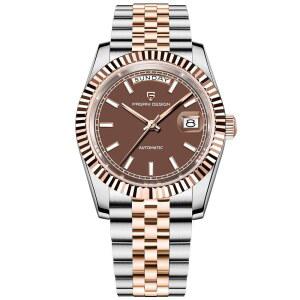 [미국배송] 롤스티미 파가니 디자인 남성용 시계 DD36 투톤 로즈 골드 케이스 듀얼 데이트 디스플레이 사파이어 크리스탈 글래스 10바 방수 기능 ST16 무브먼트가 특징인 럭셔리 DD36.