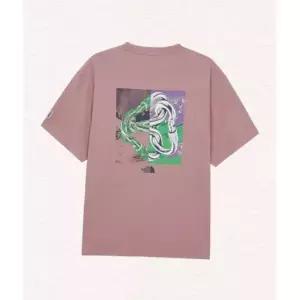 노스페이스 THE NORTH FACE NT7UR70C 남성 카라비너 반팔 티셔츠 SOFT PINK 331658