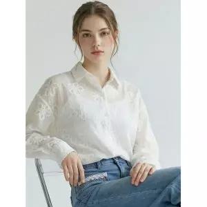 인베스트 플라워 샤이닝 롱 블라우스+나시 세트 IN6S1BL52711220143