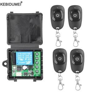 게이트 모터 램프 DIY용 무선 리모컨 스위치 릴레이 리시버 EV1527 433MHz DC 1CH