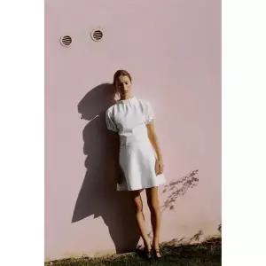 ZARA 니트 미니 스커트 - 화이트 2142/111/250 147964