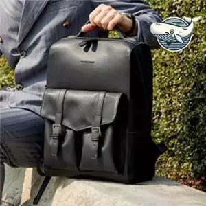 세련된 복장용 가죽 백팩 슬림형 서류 수납 캔버스백팩 패션백팩 빈티지백팩 직장인백팩