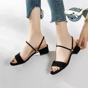 여성 여름 스웨이드 스트랩 샌들 슬리퍼 편안한 여름샌들 스틸레토뮬 운동화블로퍼