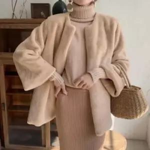 인조밍크 퍼자켓 밍크코트 우아한 퍼코트