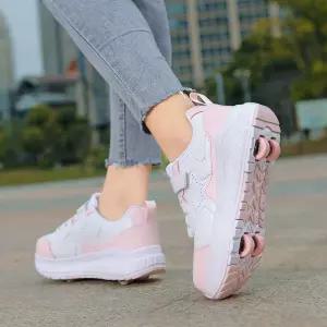 바퀴 롤러슈즈 스케이트 달린 인라인 운동화 성인용 더비 킥보드화 롤링스타