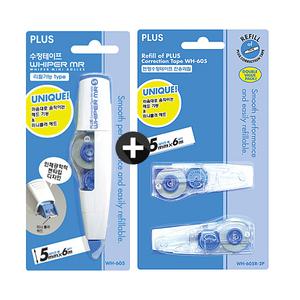 플러스 605 수정테이프 화이트 리필2개