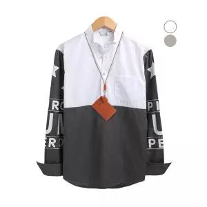 [후앙스]포켓상하배색 헨리넥셔츠 SMST5437_P042788010