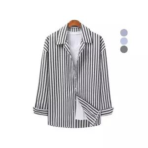 [후앙스]오버핏 오픈카라 스트라이프 셔츠 SHST2015_P053443053