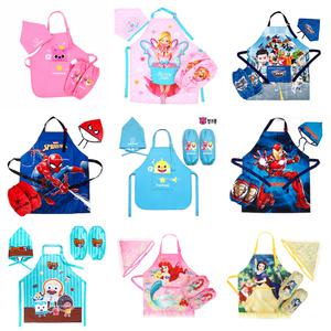 어린이집 아동 유아 앞치마 방수 스파이더맨 아이언맨 헬로카봇 시크릿쥬쥬 핑크퐁 겨울왕국 아기상어