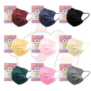 마이데이즈 국산 어린이 초등학생 저학년 청소년 일회용 컬러 덴탈마스크 소형 개별포장