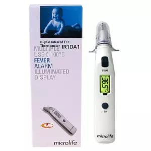 마이크로라이프 전자 체온계 IR1DA1 1개 적외선 접촉식 디지털 전자 귓속 귀 체온 측정 2~3초 다용도