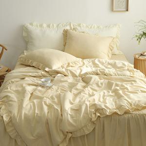 클리티룸 달콤 프릴 차렵이불, SS, 피넛버터