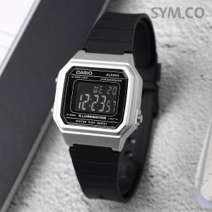 W-217HM-7B 카시오 스퀘어 디지털 군인 남성 우레탄 시계 c152