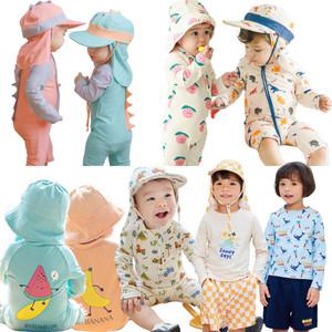 유아 아동 키즈 남아 아기 수영복 래쉬가드 플랩캡 수영모자 비치가운 아쿠아슈즈