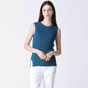 [하프클럽/쉬즈미스]골지 슬리브리스 니트 탑 (택가격 99000원)