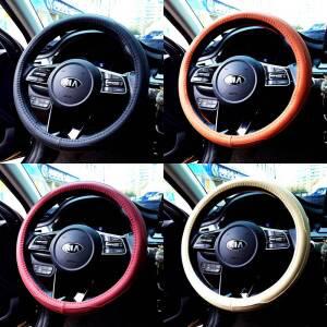 자동차 가죽 타공 열선 미끄럼방지 핸들커버 기아 레이 셀토스 모닝
