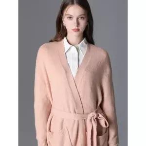 [하프클럽/쉬즈미스]헬렌 벨티드 브이넥 루즈핏 울니트 가디건 (택가격 258000원)