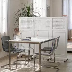 린도 이동형 3단 파티션 (1380) 가벽 바퀴 사무실 가림막 원목 이동식 접이식 인테리어 칸막이