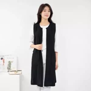 엄마옷 60대 여성 모슬린 클래식 롱 벨트 조끼 402HJK020 중년여성/50대/70대/빅사이즈/할머니옷/마담