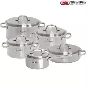 한일STS 스플릿 통5중 스텐레스 IH 인덕션가능 냄비세트 5종(편16+양18+20+24+전24)