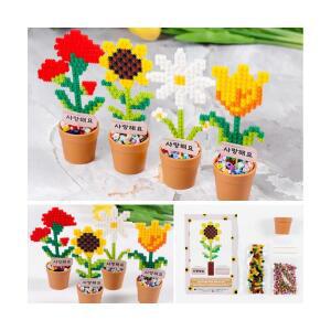 디폼블럭 꽃 화분 만들기 키트 도안포함 카네이션 장미 초등 고학년 중학생 미술 프로그램