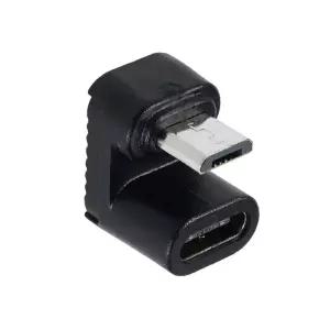 IH783 Coms USB C타입 to 마이크로5핀 Micro 5Pin 변환 젠더 / 180도 꺾임 10W