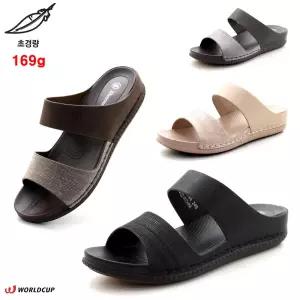 [초경량 169g 푹신한고무창 4cm] 안신은듯 가볍고 발볼편한 쿠션감좋은 여성 미끄럼방지고무창 말랑말랑 튼튼한 슬리퍼 실내화 W-아멜리