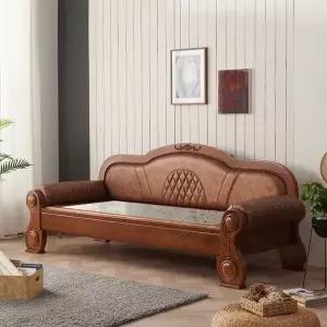 보루네오 하우스 랜선할인보루네오 원목가죽 온돌 소파침대 YS123