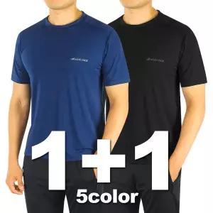 [하프클럽/]1+1 기능성 남성 반팔티셔츠 라운드 냉감 쿨 반팔 남자 여름티 TSW