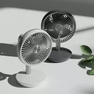 [I+I 총2개] 솔러스에어 무소음 탁상용 선풍기 미니 무선 소형 좌우회전 타이머 AIR604TF