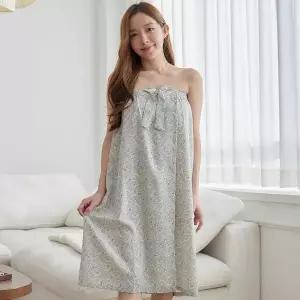 [하프클럽/알콩단잠]여성용실크골프샤워가운벨크로고급목욕가운사우나가운