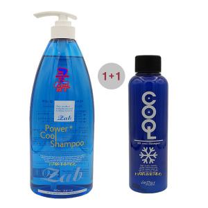 2개자브파워쿨샴푸1150g 시원한두피청량감/각질비듬제거효과지성피부/탈모빈모발/산성샴푸컨디셔너