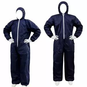 SB 일회용작업복 원피스_남색 방진복 부직포 보호복 방역복 위생복 일체형