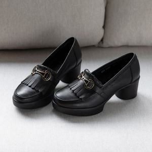 지쎄수제화 천연양가죽 피치 가보시 펌프스 6cm