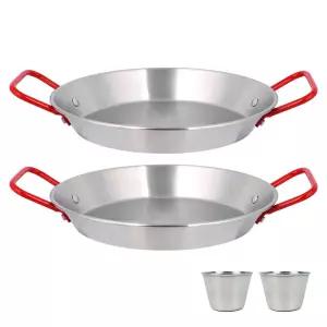 304스텐 IH 빠에야팬 24cm+소스볼 4종세트 / 인덕션겸용 감바스 떡볶이 파스타 브런치 플레이팅 낮은 후라이팬