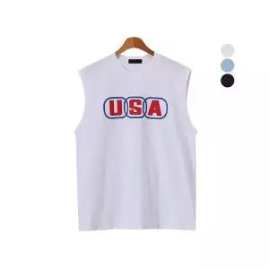 [후앙스]USA나염 프린트 오버핏 나시 BNSL2670_P367378145