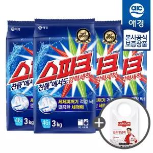 스파크 세탁세제 리필 3kg x4개 (+ 섬유항균제 225ml 증정)