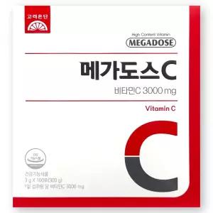 고려은단 메가도스 비타민C 3000mg 3g X 100포 1박스 고함량 비타민씨