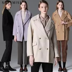 [쉬즈미스][쉬즈미스(SHESMISS)] 더블 미디 핸드메이드 울코트 (택가격:428000원)