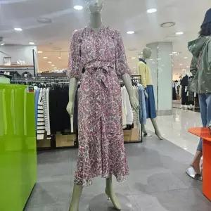 시슬리/애플아울렛/플라워 쉬폰 롱 원피스/SAOPC1531